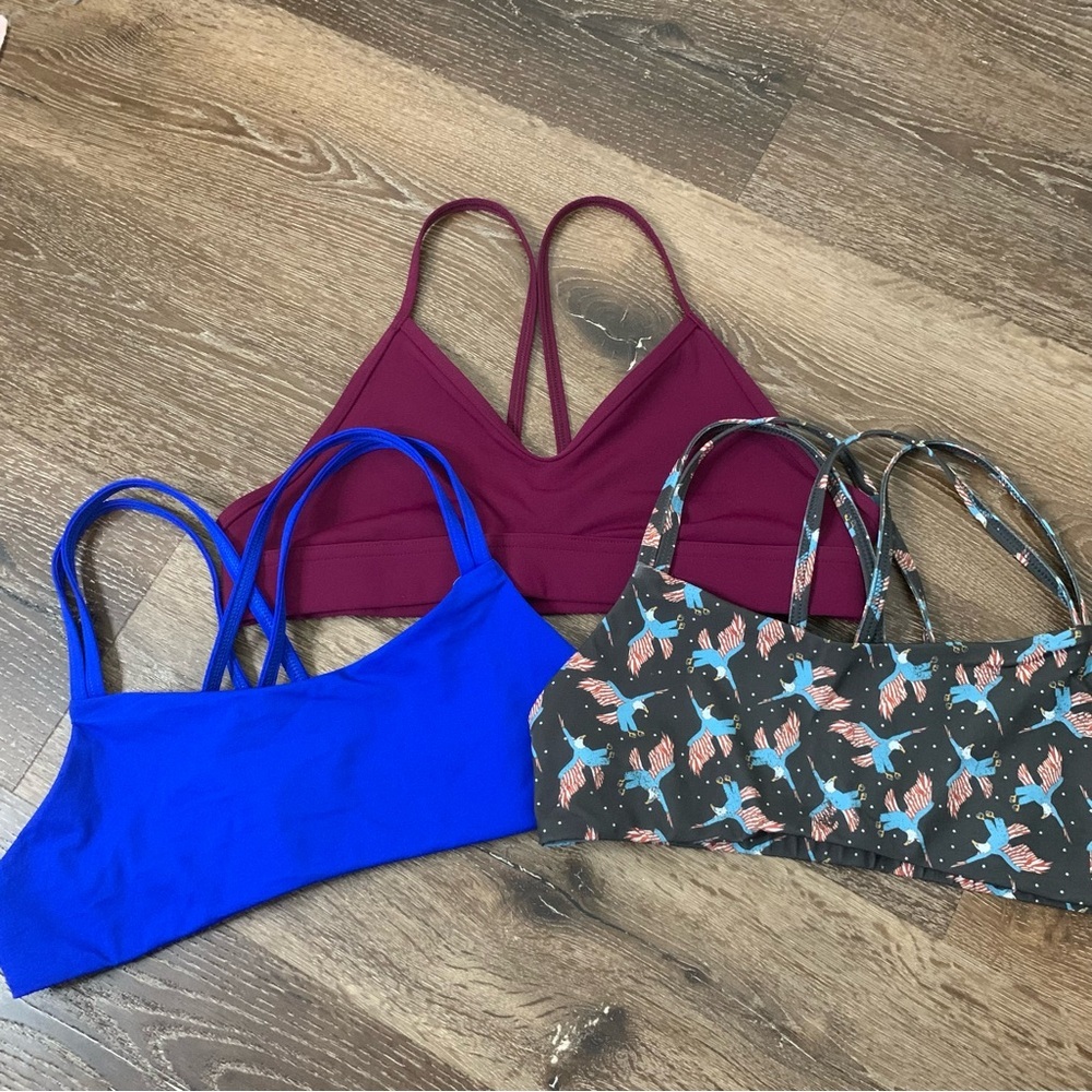 Jolyn clothing womens lot of 3 bikini swim tops XL
